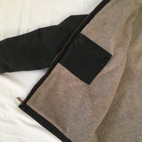 Carhartt Sherpa Lined Hooded Coat Loose Fit Black WJ141BLK Women's XXL - Picture 12 of 16